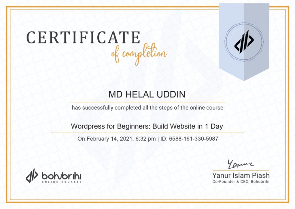 md-helal-uddin-wordpress-for-beginner-course